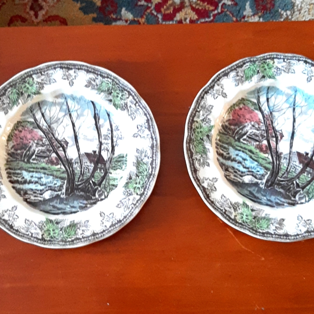 Set of Two Johnson Bros Plates